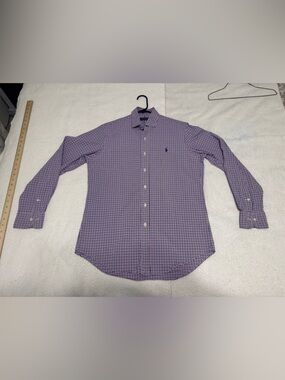 Polo Ralph Lauren Plaid Button Up Shirt Long Sleeve M 100% Cotton